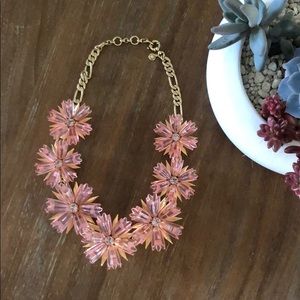 J Crew Pink Resin Flower Necklace